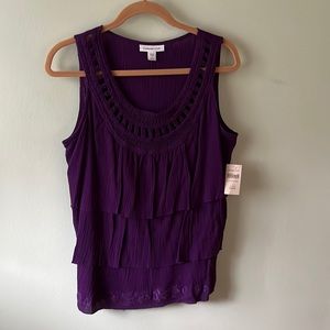 Coldwater Creek sleeveless top size L NWT